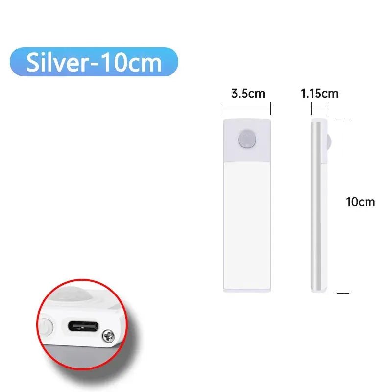 Danoz Lights - LED Cabinet Light USB Type - C Rechargeable Motion Sensor Led Lamp for Kitchen Wardrobe Cabinet Lighting 20cm/30cm/40cm/50cm/60cm - danozdirect