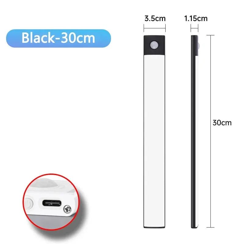 Danoz Lights - LED Cabinet Light USB Type - C Rechargeable Motion Sensor Led Lamp for Kitchen Wardrobe Cabinet Lighting 20cm/30cm/40cm/50cm/60cm - danozdirect