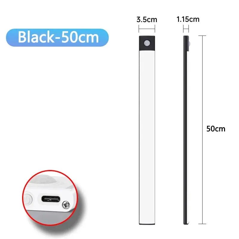 Danoz Lights - LED Cabinet Light USB Type - C Rechargeable Motion Sensor Led Lamp for Kitchen Wardrobe Cabinet Lighting 20cm/30cm/40cm/50cm/60cm - danozdirect
