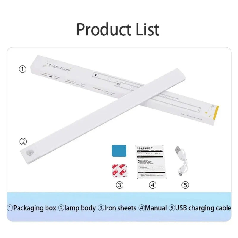 Danoz Lights - LED Cabinet Light USB Type - C Rechargeable Motion Sensor Led Lamp for Kitchen Wardrobe Cabinet Lighting 20cm/30cm/40cm/50cm/60cm - danozdirect
