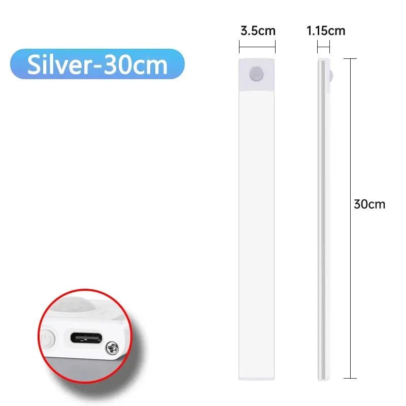 Danoz Lights - LED Cabinet Light USB Type - C Rechargeable Motion Sensor Led Lamp for Kitchen Wardrobe Cabinet Lighting 20cm/30cm/40cm/50cm/60cm - danozdirect