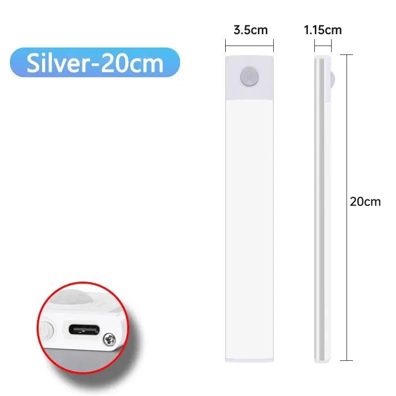 Danoz Lights - LED Cabinet Light USB Type - C Rechargeable Motion Sensor Led Lamp for Kitchen Wardrobe Cabinet Lighting 20cm/30cm/40cm/50cm/60cm - danozdirect