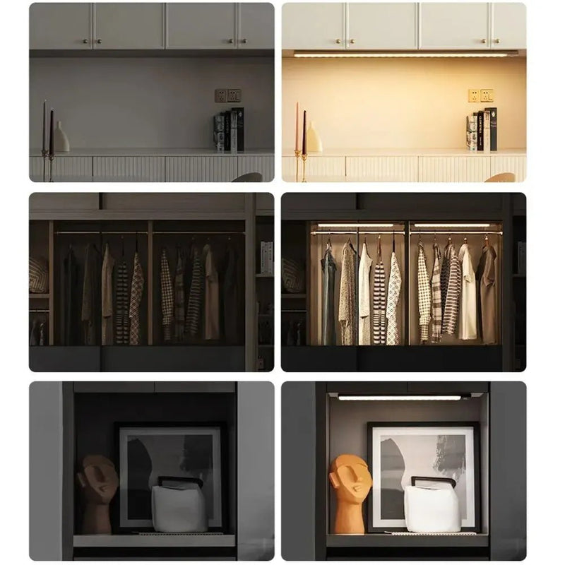 Danoz Lights - LED Cabinet Light USB Type - C Rechargeable Motion Sensor Led Lamp for Kitchen Wardrobe Cabinet Lighting 20cm/30cm/40cm/50cm/60cm - danozdirect
