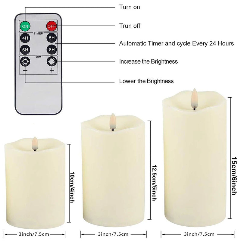Danoz Lights - LED lights electronic candles LED candle decorations acrylic candles complete set of remote control timers Christmas and wedding - danozdirect