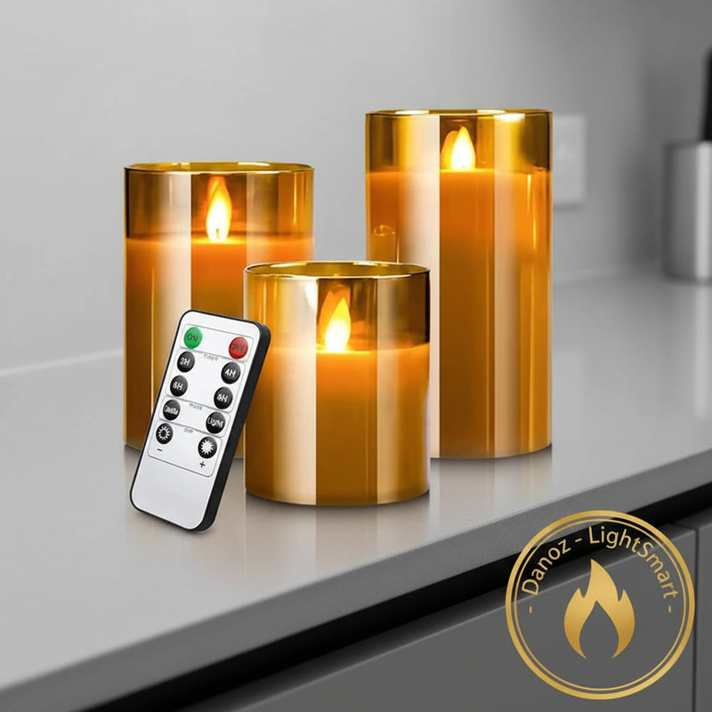 Danoz Lights - LED lights electronic candles LED candle decorations acrylic candles complete set of remote control timers Christmas and wedding - danozdirect