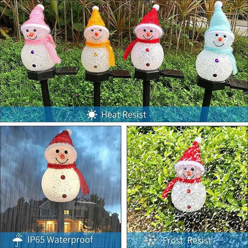 Danoz Lights - LED Snowman Solar Garden Light Outdoor Ground Stake Light Solar Powered Xmas Pathway Lights For Christmas Lawn Yard Decoration - Buy 1 Get 1 Free! - danozdirect