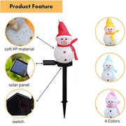 Danoz Lights - LED Snowman Solar Garden Light Outdoor Ground Stake Light Solar Powered Xmas Pathway Lights For Christmas Lawn Yard Decoration - Buy 1 Get 1 Free! - danozdirect