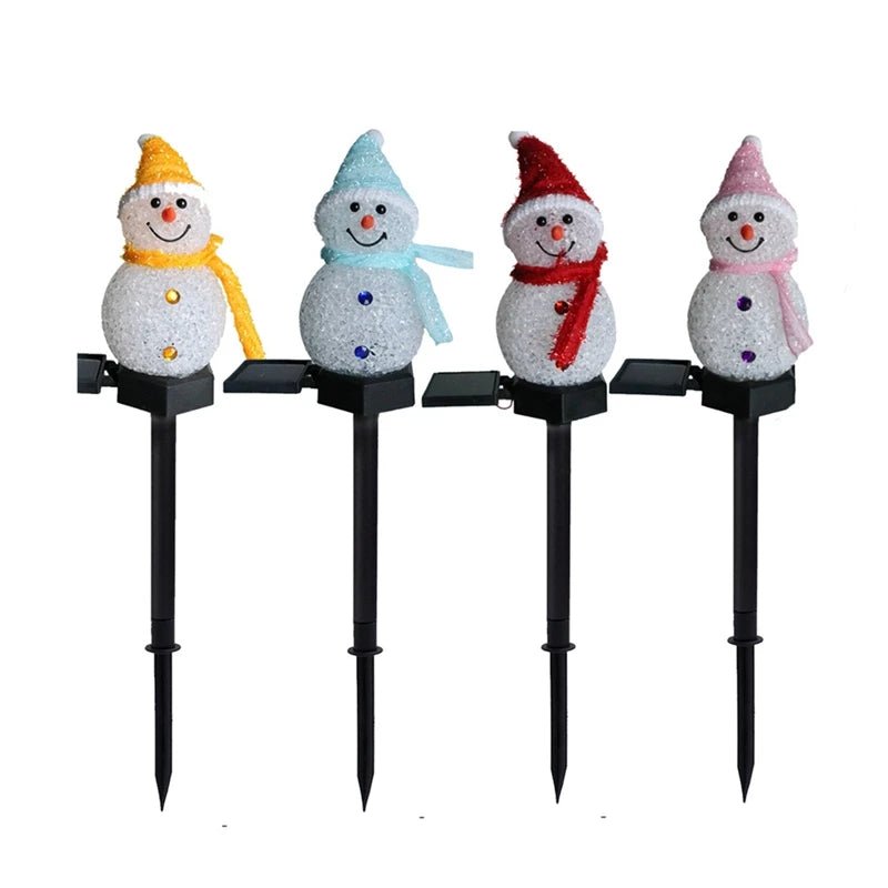 Danoz Lights - LED Snowman Solar Garden Light Outdoor Ground Stake Light Solar Powered Xmas Pathway Lights For Christmas Lawn Yard Decoration - Buy 1 Get 1 Free! - danozdirect