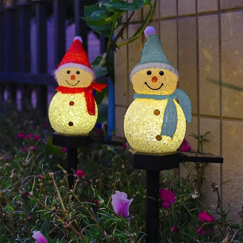 Danoz Lights - LED Snowman Solar Garden Light Outdoor Ground Stake Light Solar Powered Xmas Pathway Lights For Christmas Lawn Yard Decoration - Buy 1 Get 1 Free! - danozdirect