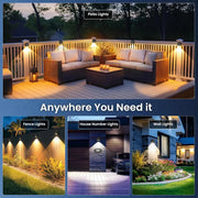 Danoz Lights - LED Solar Wall Wash Wall Light with Dual Color External Solar Fence Convex Mirror Light, New Outdoor Boardwalk Light - Buy 1 Get 1 Free - danozdirect