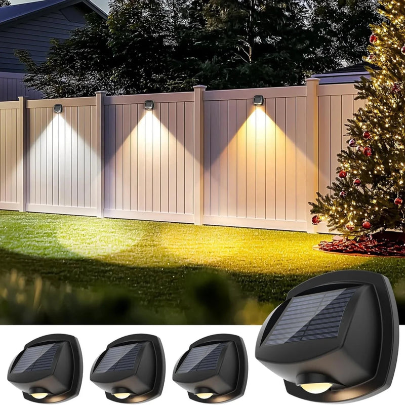 Danoz Lights - LED Solar Wall Wash Wall Light with Dual Color External Solar Fence Convex Mirror Light, New Outdoor Boardwalk Light - Buy 1 Get 1 Free - danozdirect
