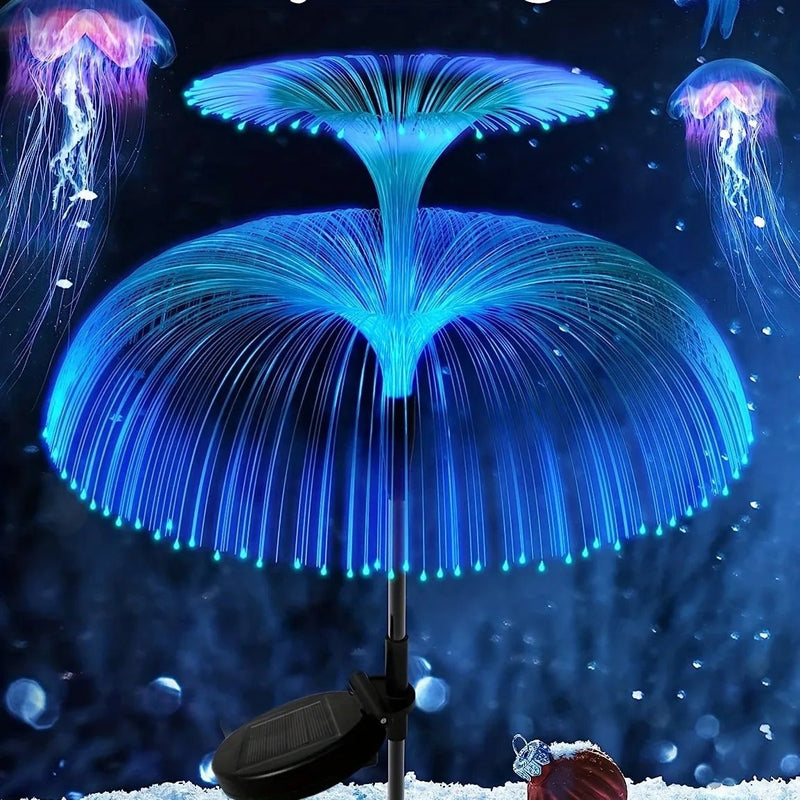 Danoz Lights - Outdoor Solar Garden Lights 7 Colors Variable Solar Stake Jellyfish Reed Lights Solar Outdoor Color Changing Lights - danozdirect