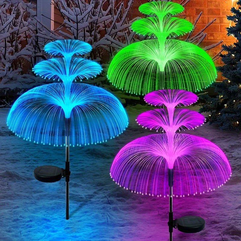 Danoz Lights - Outdoor Solar Garden Lights 7 Colors Variable Solar Stake Jellyfish Reed Lights Solar Outdoor Color Changing Lights - danozdirect