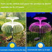 Danoz Lights - Outdoor Solar Garden Lights 7 Colors Variable Solar Stake Jellyfish Reed Lights Solar Outdoor Color Changing Lights - danozdirect