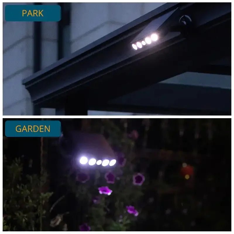 Danoz Lights - Powerful 4 LED Solar Security Lights Outdoor Decor Sensor Motion 3 Modes Street Waterproof Lamp Wall Night Work Light for Garden - danozdirect