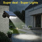 Danoz Lights - Powerful 4 LED Solar Security Lights Outdoor Decor Sensor Motion 3 Modes Street Waterproof Lamp Wall Night Work Light for Garden - danozdirect