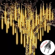 Danoz Lights - Solar Meteor Shower Rain String Lights Waterproof Garden Light 8 Tubes Christmas Tree Holiday Party Wedding Holiday Decoration - danozdirect