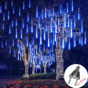 Danoz Lights - Solar Meteor Shower Rain String Lights Waterproof Garden Light 8 Tubes Christmas Tree Holiday Party Wedding Holiday Decoration - danozdirect