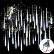 Danoz Lights - Solar Meteor Shower Rain String Lights Waterproof Garden Light 8 Tubes Christmas Tree Holiday Party Wedding Holiday Decoration - danozdirect