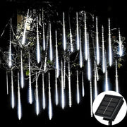 Danoz Lights - Solar Meteor Shower Rain String Lights Waterproof Garden Light 8 Tubes Christmas Tree Holiday Party Wedding Holiday Decoration - danozdirect