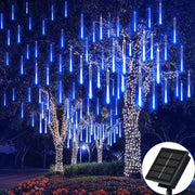 Danoz Lights - Solar Meteor Shower Rain String Lights Waterproof Garden Light 8 Tubes Christmas Tree Holiday Party Wedding Holiday Decoration - danozdirect
