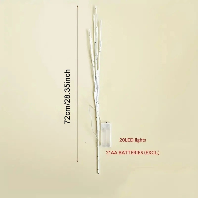 Danoz Lights - White Birch Branch Lights Battery Operated 20 LED Fairy Lights Willow Branches for Home Bedroom Inside Outdoor Decoration - Buy 1 Get 1 Free! - danozdirect