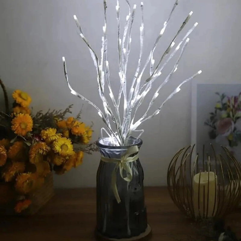 Danoz Lights - White Birch Branch Lights Battery Operated 20 LED Fairy Lights Willow Branches for Home Bedroom Inside Outdoor Decoration - Buy 1 Get 1 Free! - danozdirect