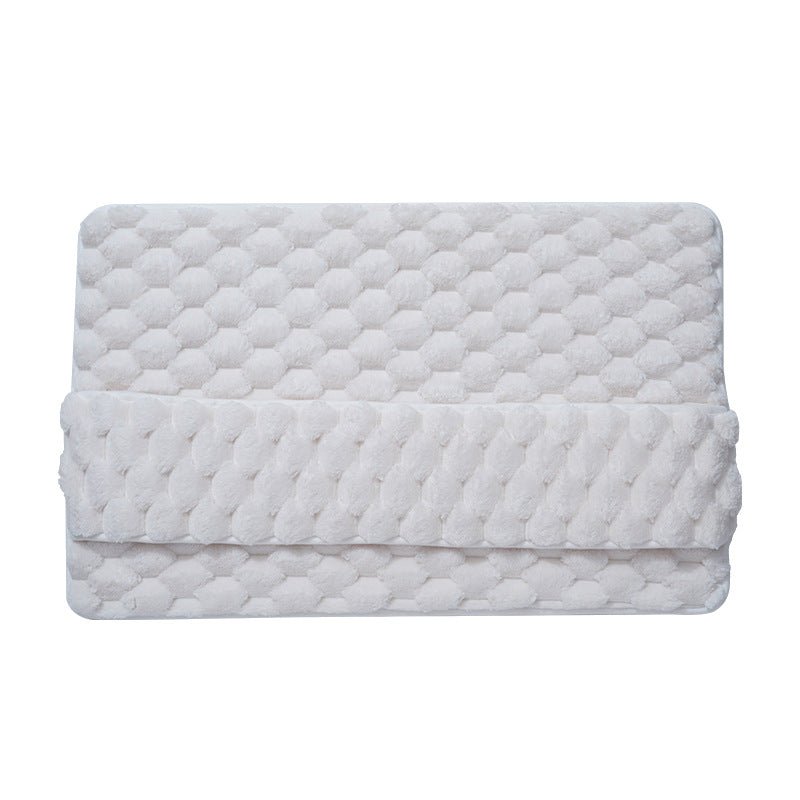 Danoz Luxury Plush Memory Foam Bath Mat with Foot Drying Panel - Super Absorbent & Non - Slip Bathroom Rug(Checkered brown) - danozdirect