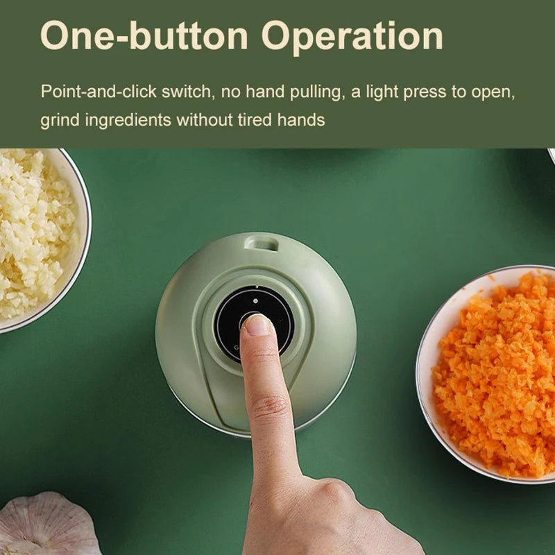 Danoz Mini USB Electric Garlic Chopper is a versatile and durable tool designed to simplify your food prep - Buy 1 Get 1 Free - danozdirect