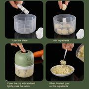 Danoz Mini USB Electric Garlic Chopper is a versatile and durable tool designed to simplify your food prep - Buy 1 Get 1 Free - danozdirect