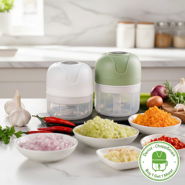 Danoz Mini USB Electric Garlic Chopper is a versatile and durable tool designed to simplify your food prep - Buy 1 Get 1 Free - danozdirect