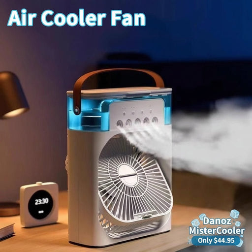 Danoz MisterCooler Air Cooler water mist! This little powerhouse combines a fan, air conditioner, and humidifier to keep your space cool, fresh, and comfy - danozdirect