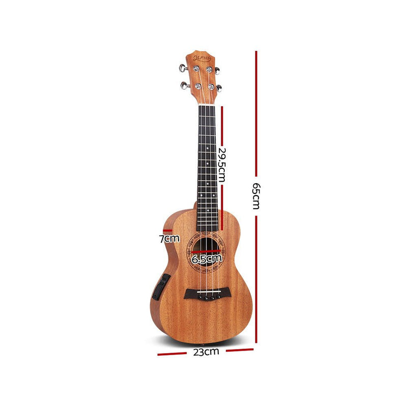 Danoz Music - Alpha 26" Ukulele Equaliser Natural Mahogany Tenor Beginner Gift w/ Bag - Incl. Delivery - danozdirect