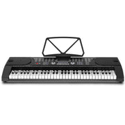 Danoz Music - Alpha 61 Keys Electronic Piano Keyboard Digital Electric w/ Stand Beginner Black - Incl. Delivery - danozdirect