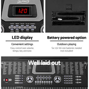 Danoz Music - Alpha 61 Keys Electronic Piano Keyboard Digital Electric w/ Stand Beginner Black - Incl. Delivery - danozdirect