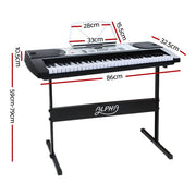 Danoz Music - Alpha 61 Keys Electronic Piano Keyboard Digital Electric w/ Stand Beginner Silver - Incl. Delivery - danozdirect