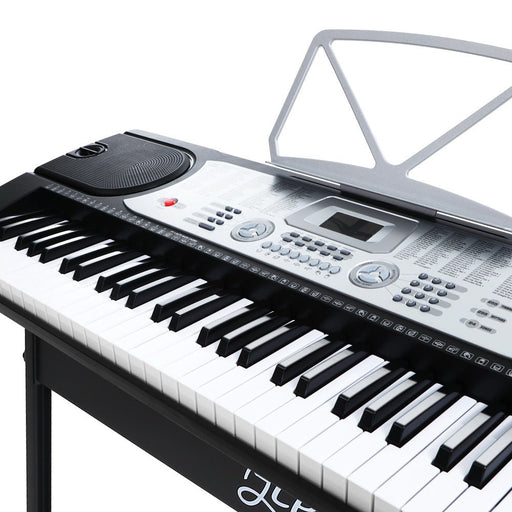 Danoz Music - Alpha 61 Keys Electronic Piano Keyboard Digital Electric w/ Stand Beginner Silver - Incl. Delivery - danozdirect