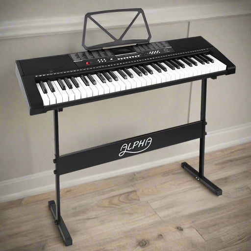 Danoz Music - Alpha 61 Keys Electronic Piano Keyboard Digital Electric w/ Stand Sound Speaker - Incl. Delivery - danozdirect