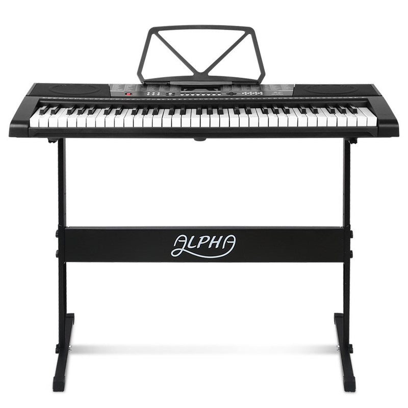 Danoz Music - Alpha 61 Keys Electronic Piano Keyboard Digital Electric w/ Stand Sound Speaker - Incl. Delivery - danozdirect