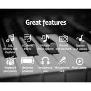 Danoz Music - Alpha 61 Keys Electronic Piano Keyboard Digital Electric w/ Stand Sound Speaker - Incl. Delivery - danozdirect