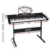Danoz Music - Alpha 61 Keys Electronic Piano Keyboard Digital Electric w/ Stand Sound Speaker - Incl. Delivery - danozdirect