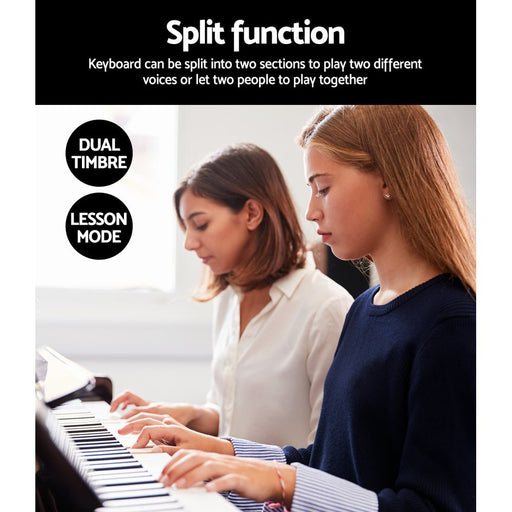 Danoz Music - Alpha 88 Keys Electronic Piano Keyboard Digital Electric w/ Stand Sustain Pedal - danozdirect