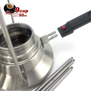 Danoz Outdoors - 2 In 1 Camping Stainless Steel 9Cup Pot Moka Coffee Maker Italian Espresso Kettle - Incl. Delivery - danozdirect