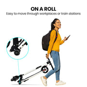 Danoz Outdoors - ALPHA Peak Electric Scooter 300W Power Up to 25km/h Adult Teens E - Scooter Easy Fold, White - danozdirect
