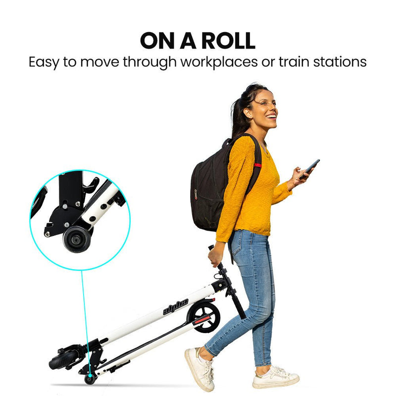 Danoz Outdoors - ALPHA Peak Electric Scooter 300W Power Up to 25km/h Adult Teens E - Scooter Easy Fold, White - danozdirect