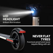 Danoz Outdoors - ALPHA Peak Electric Scooter 300W Power Up to 25km/h Adult Teens E - Scooter Easy Fold, White - danozdirect