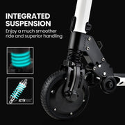 Danoz Outdoors - ALPHA Peak Electric Scooter 300W Power Up to 25km/h Adult Teens E - Scooter Easy Fold, White - danozdirect