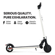 Danoz Outdoors - ALPHA Peak Electric Scooter 300W Power Up to 25km/h Adult Teens E - Scooter Easy Fold, White - danozdirect