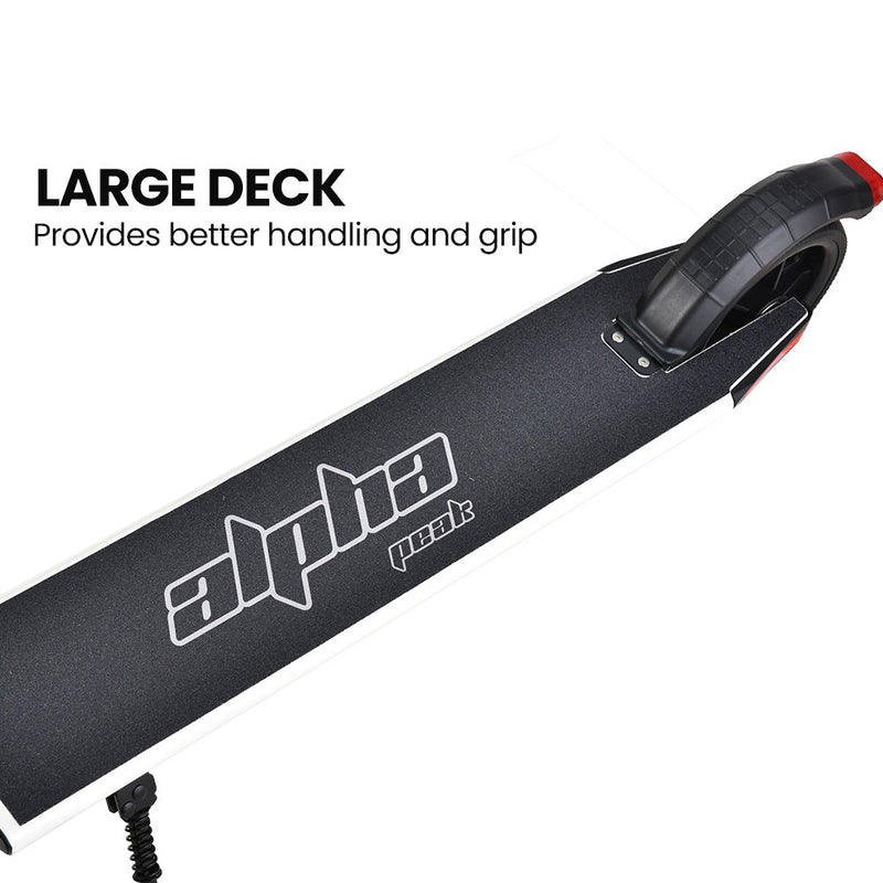 Danoz Outdoors - ALPHA Peak Electric Scooter 300W Power Up to 25km/h Adult Teens E - Scooter Easy Fold, White - danozdirect