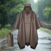 Danoz Outdoors - Brown Portable Outdoor Camping Poncho - Can be used as Raincoat, Tarp, Ground Cover - danozdirect